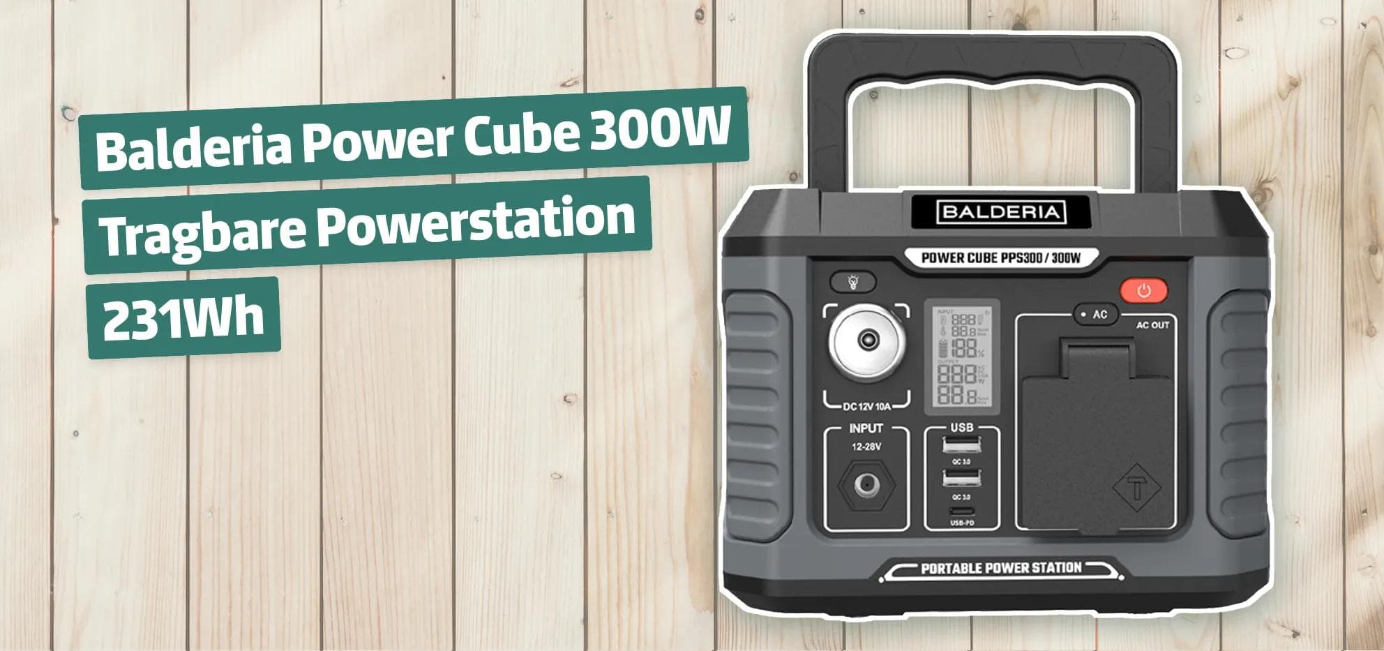 Balderia Power Cube 300W Tragbare Powerstation 231Wh