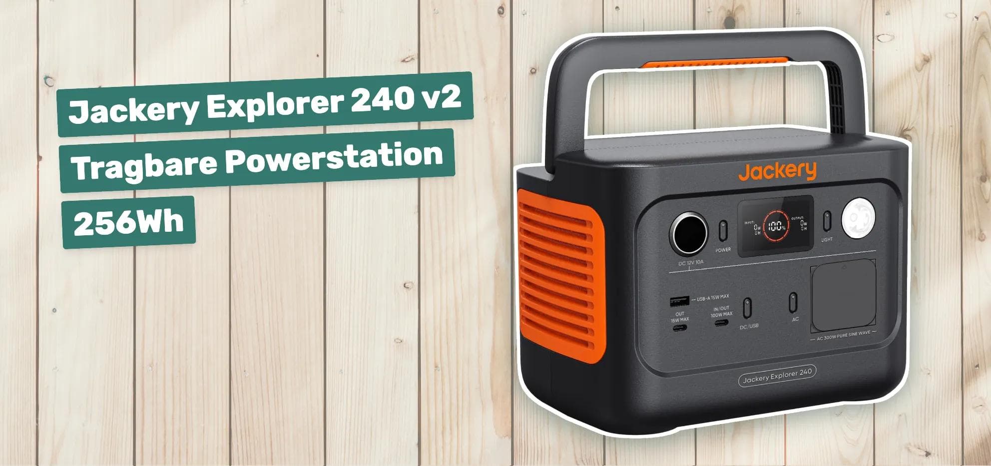 Jackery Explorer 240 v2 Tragbare Powerstation 256Wh