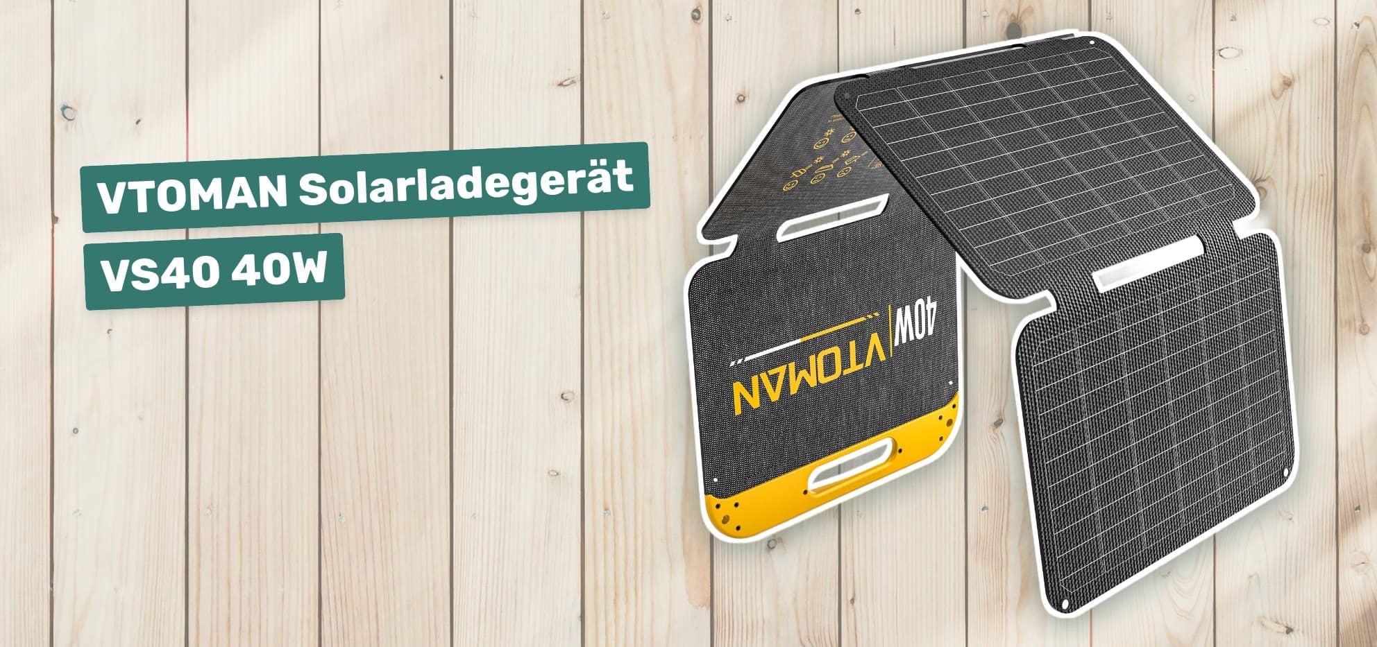 VTOMAN Solarladegerät VS40 40W