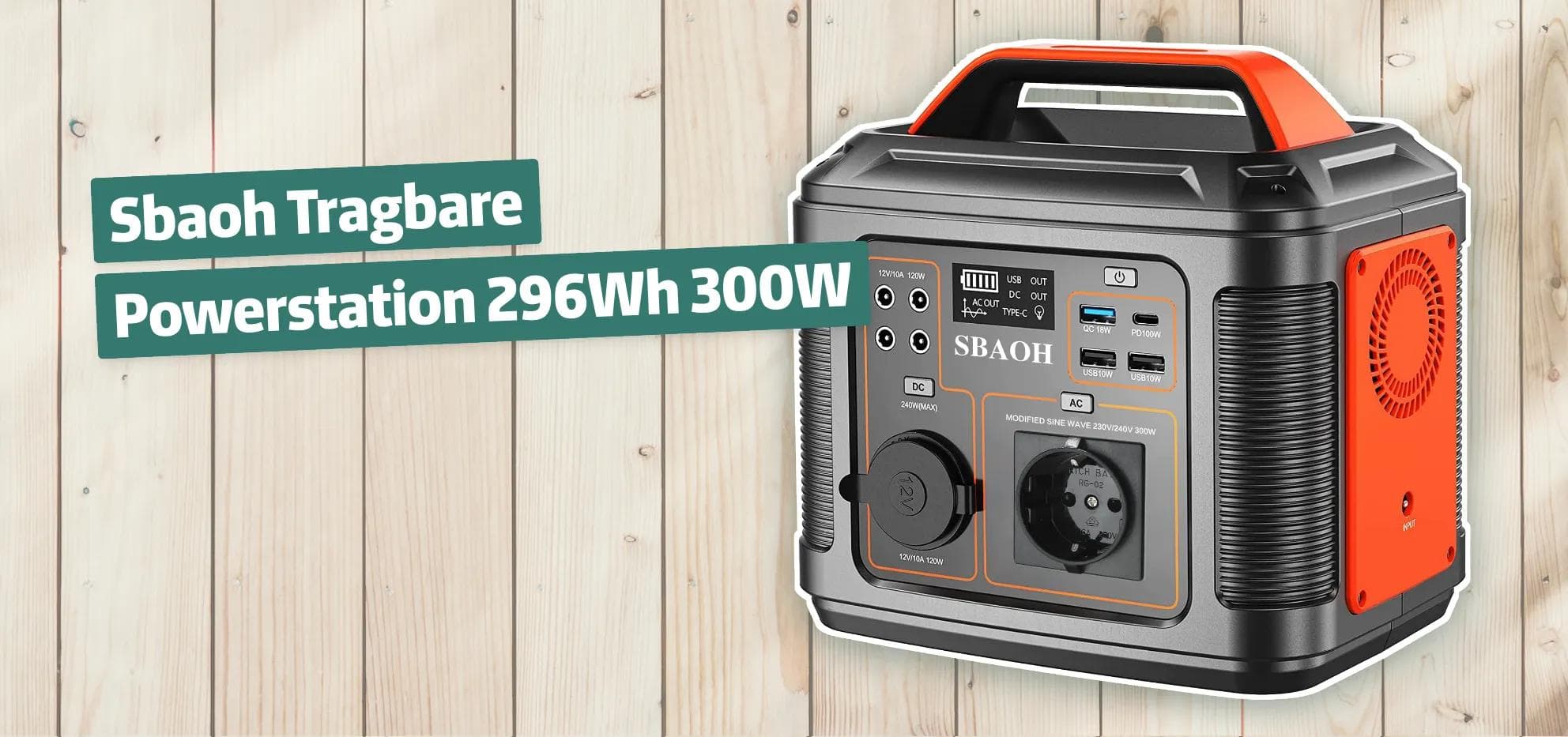 Sbaoh Tragbare Powerstation 296Wh 300W