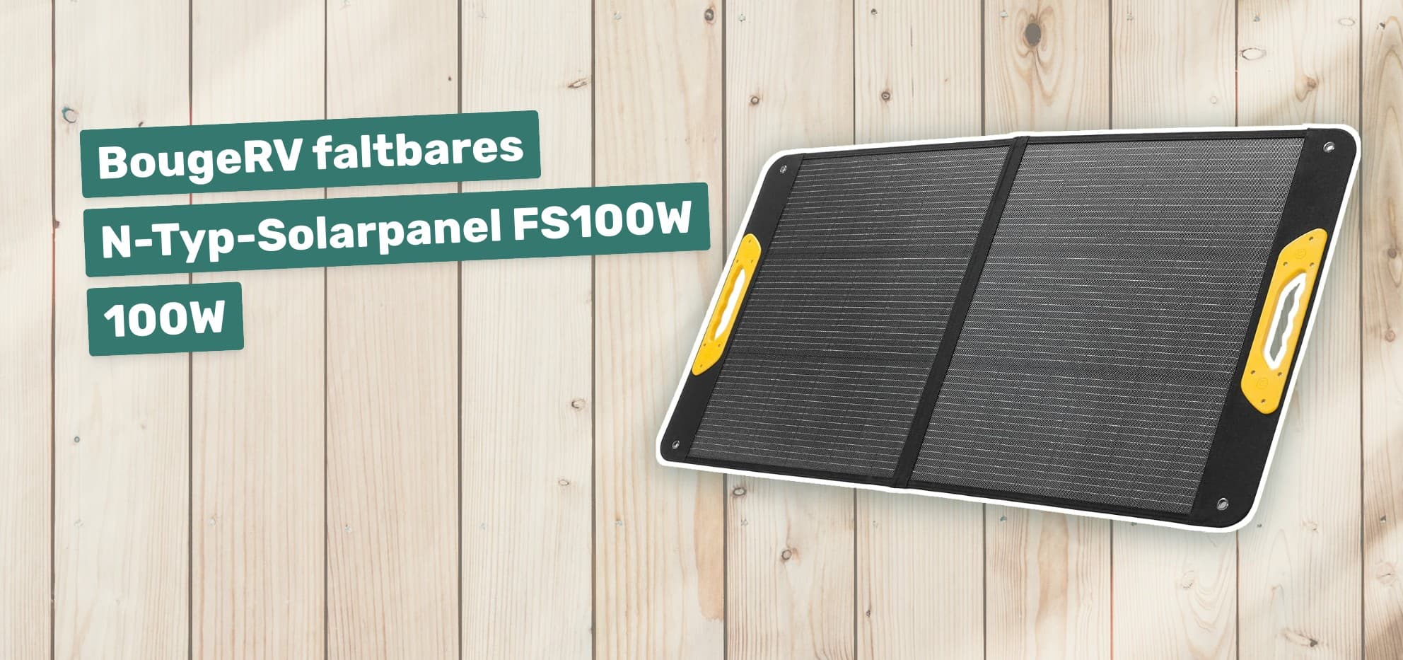 BougeRV faltbares N-Typ-Solarpanel FS100W 100W