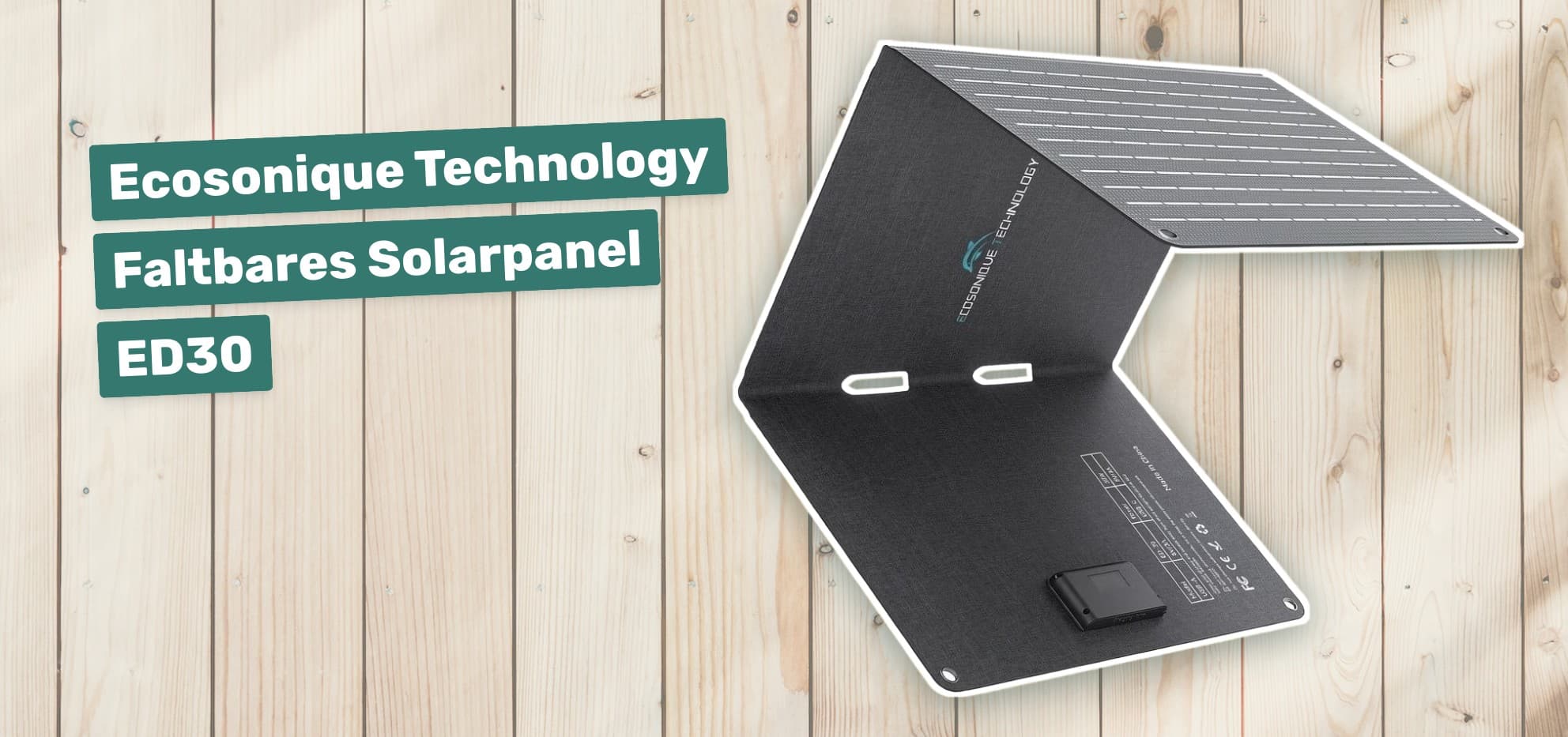Ecosonique Technology Faltbares Solarpanel ED30