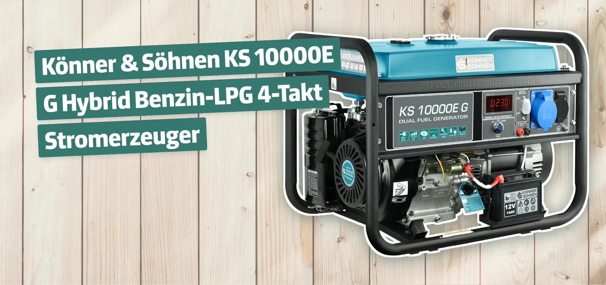 Könner & Söhnen KS 10000E G Hybrid Benzin-LPG 4-Takt Stromerzeuger