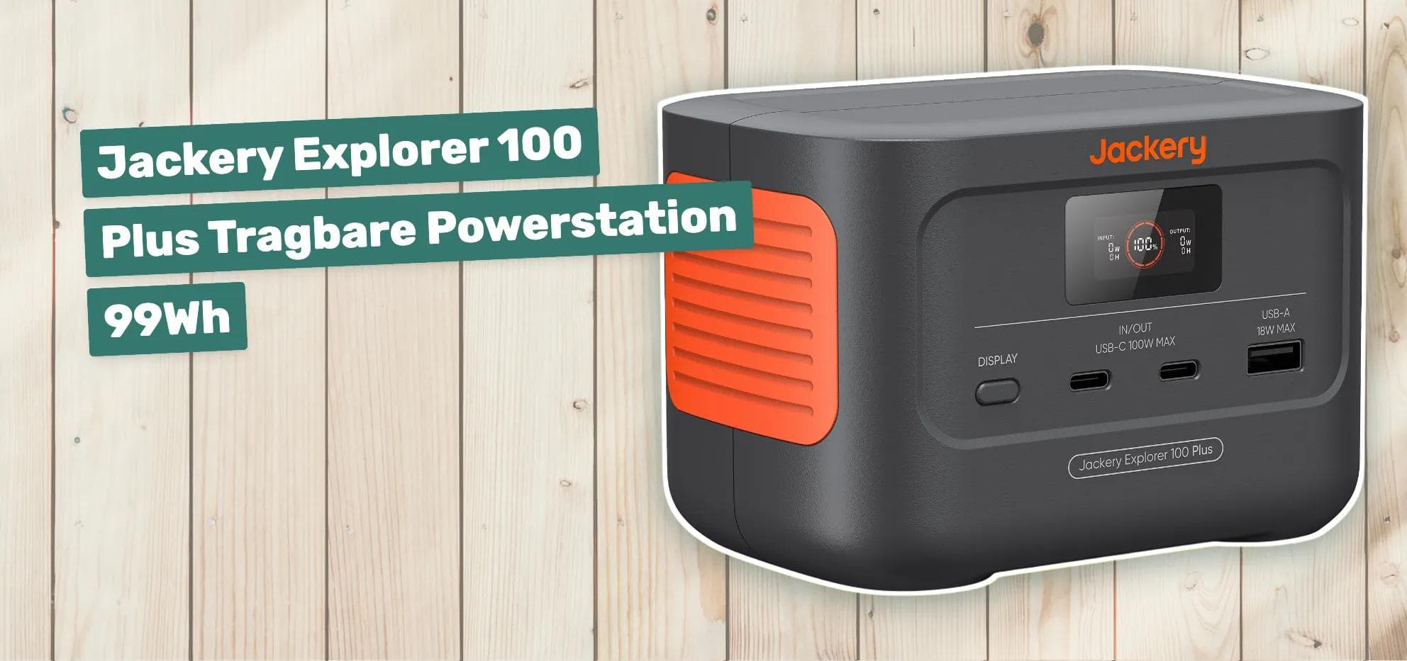 Jackery Explorer 100 Plus Tragbare Powerstation 99Wh