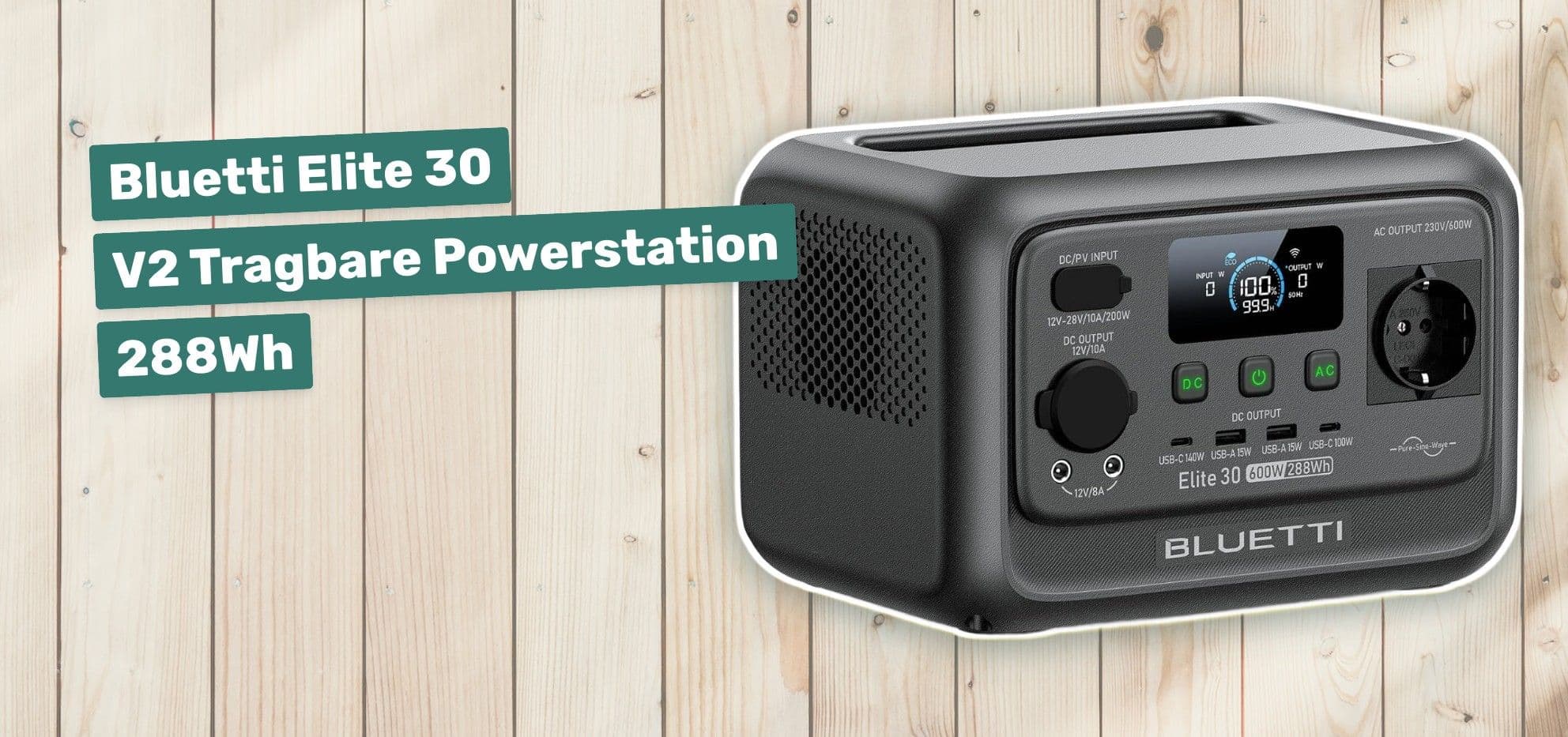 Bluetti Elite 30 V2 Tragbare Powerstation 288Wh