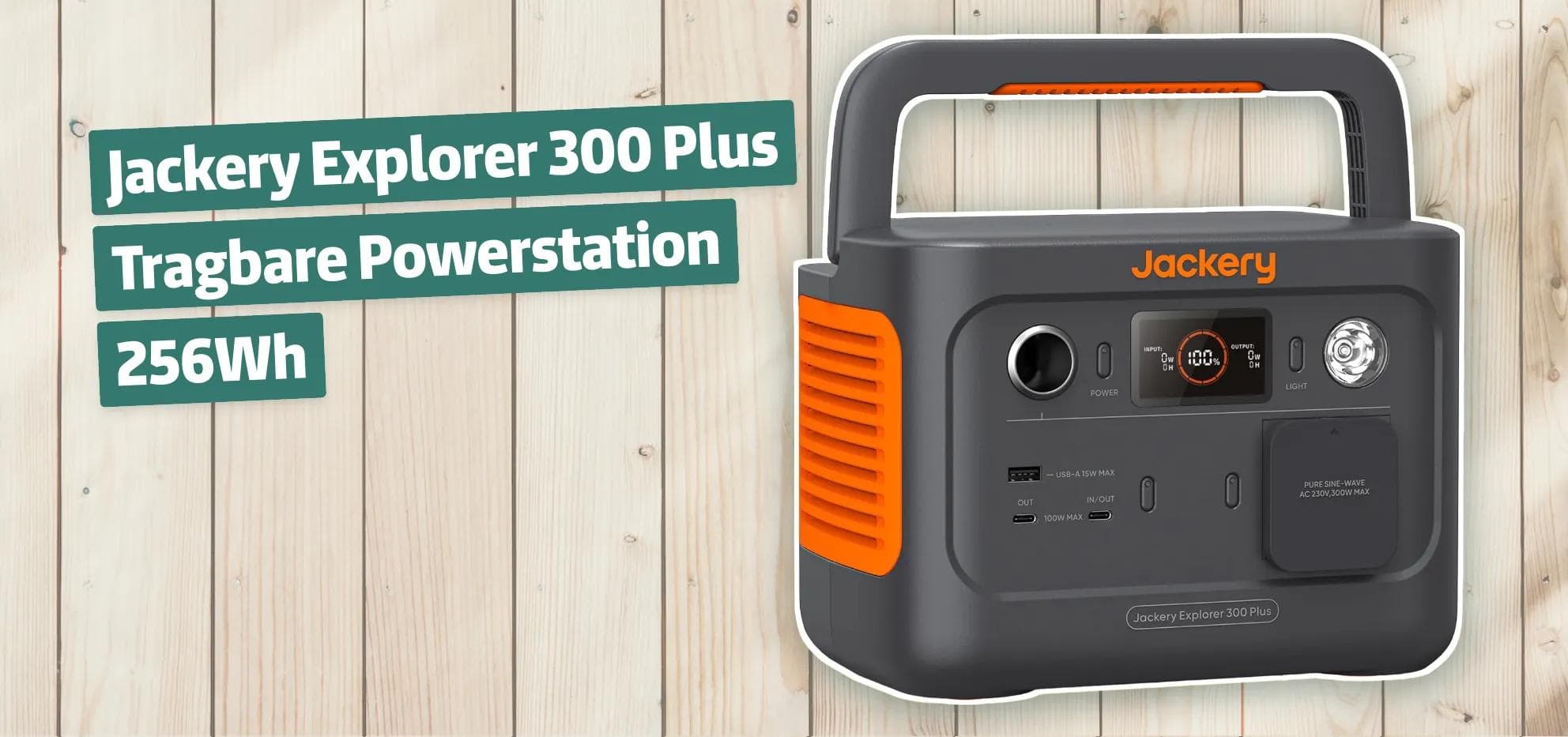 Jackery Explorer 300 Plus Tragbare Powerstation 256Wh