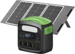 Necespow Powerstation 483.84Wh 700W mit 100W Solarpanel