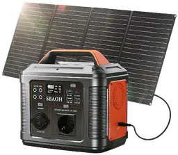 Sbaoh Powerstation 296Wh mit 60W Solarpanel