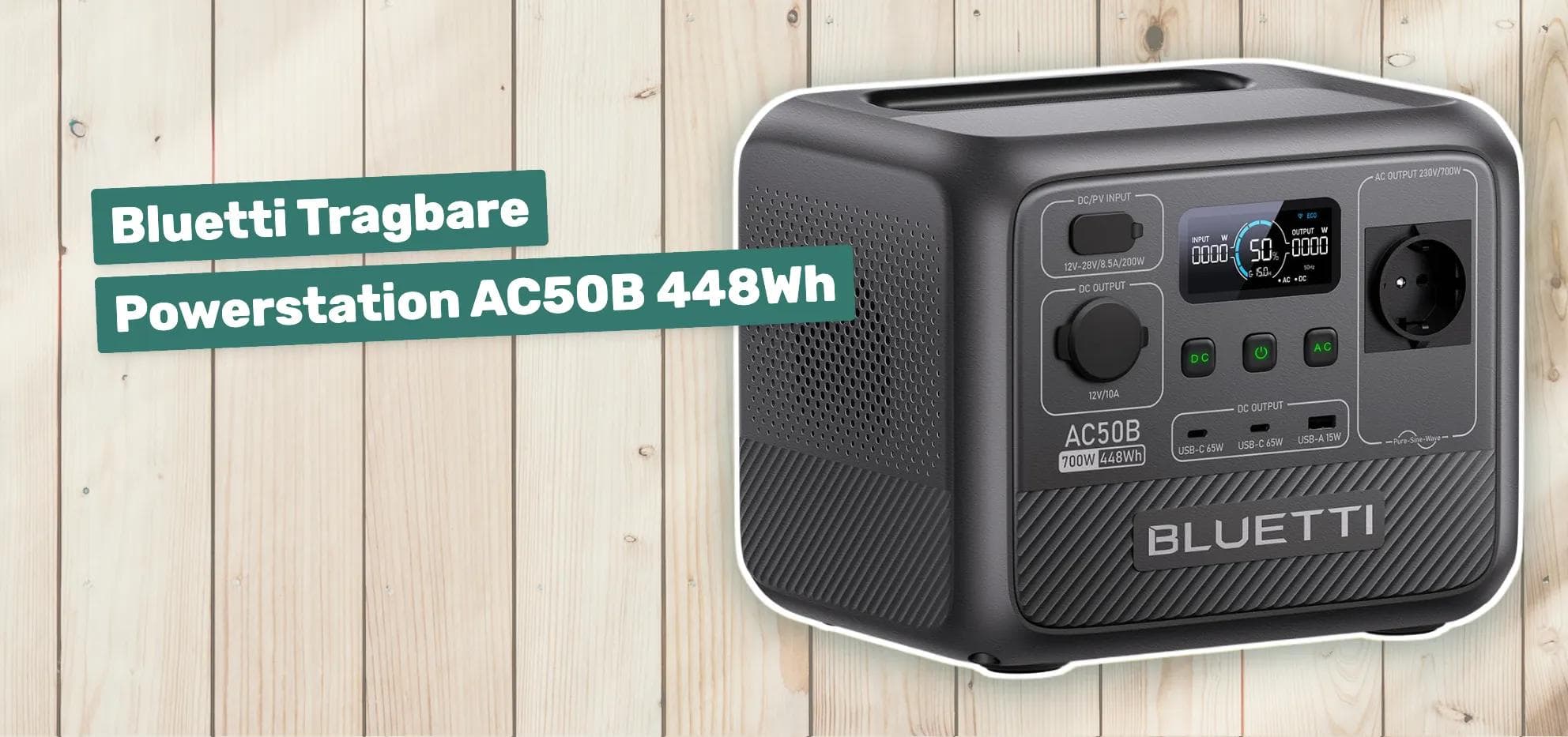 Bluetti Tragbare Powerstation AC50B 448Wh