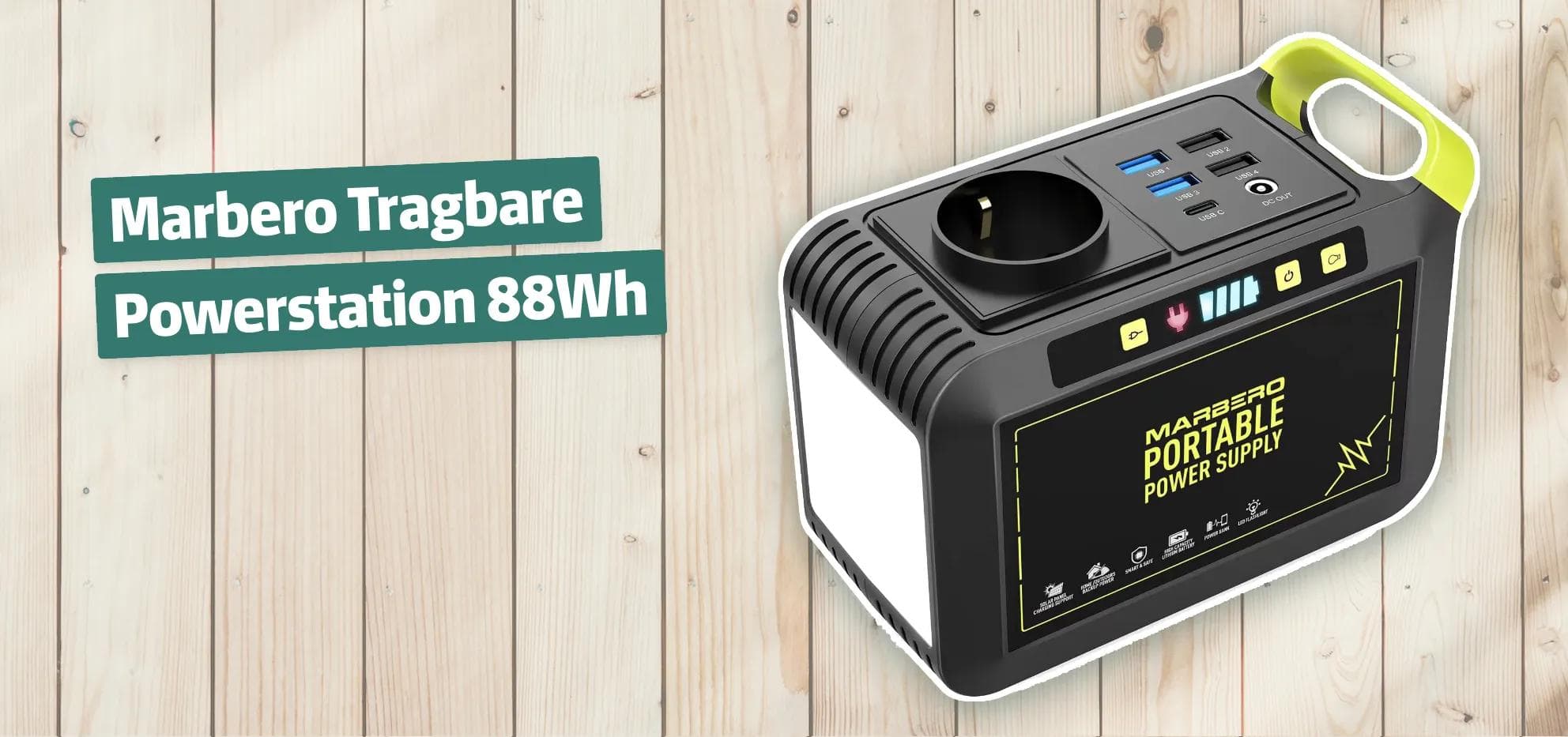 Marbero Tragbare Powerstation 88Wh