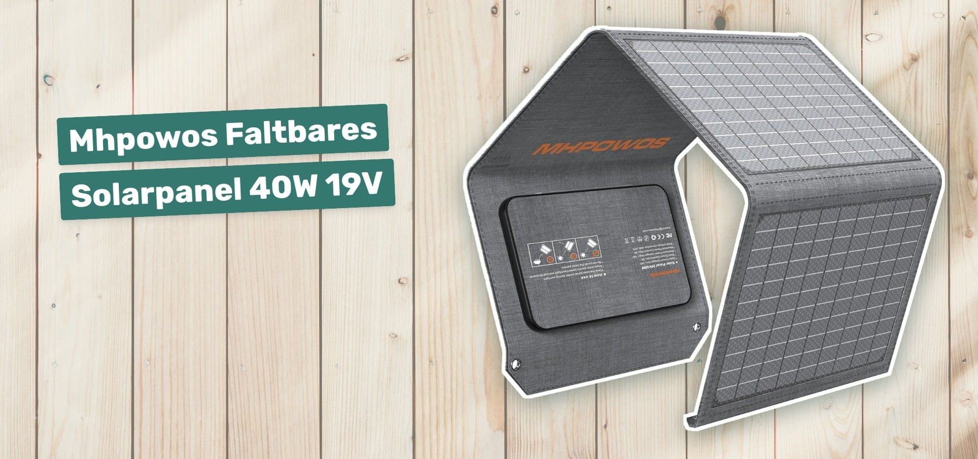 Mhpowos Faltbares Solarpanel 40W 19V