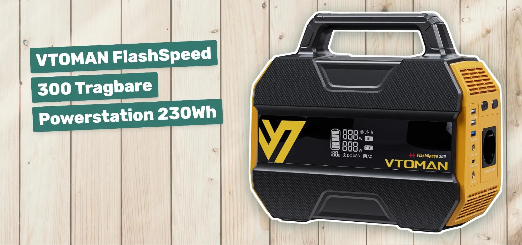 VTOMAN FlashSpeed 300 Tragbare Powerstation 230Wh