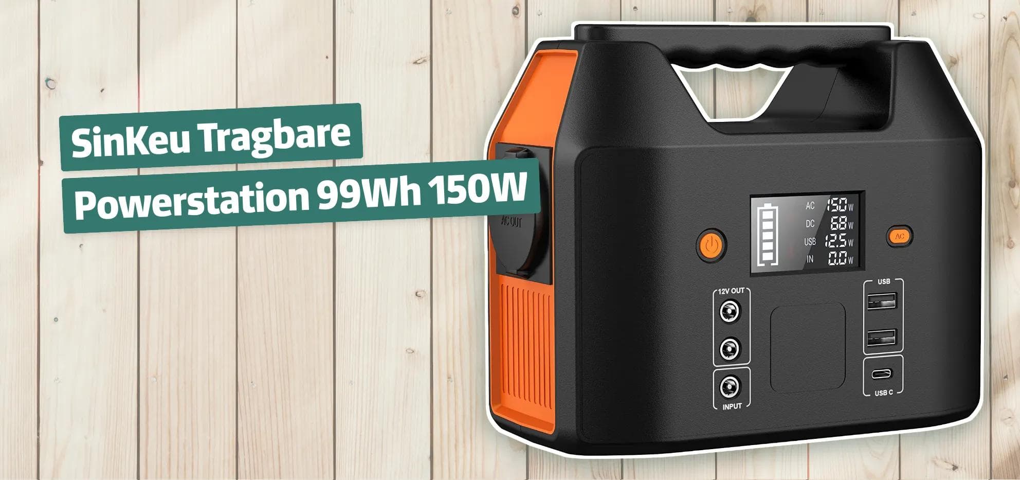 SinKeu Tragbare Powerstation 99Wh 150W