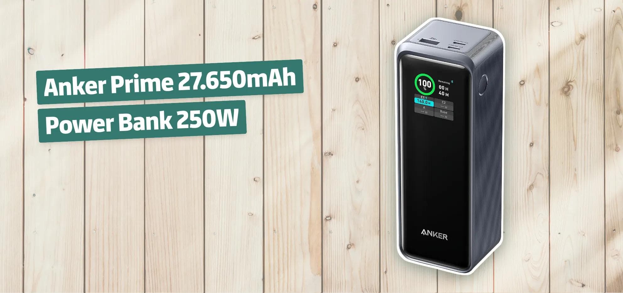 Anker Prime 27.650mAh Power Bank 250W