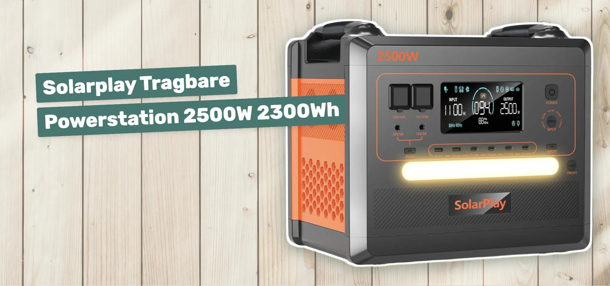 Solarplay Tragbare Powerstation 2500W 2300Wh
