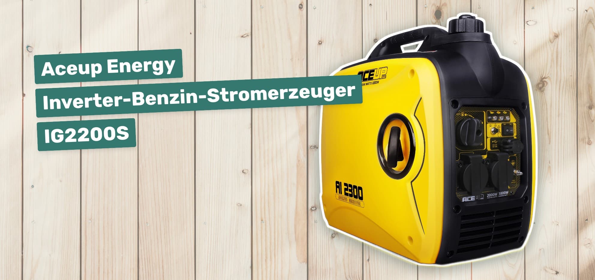 Aceup Energy Inverter-Benzin-Stromerzeuger IG2200S