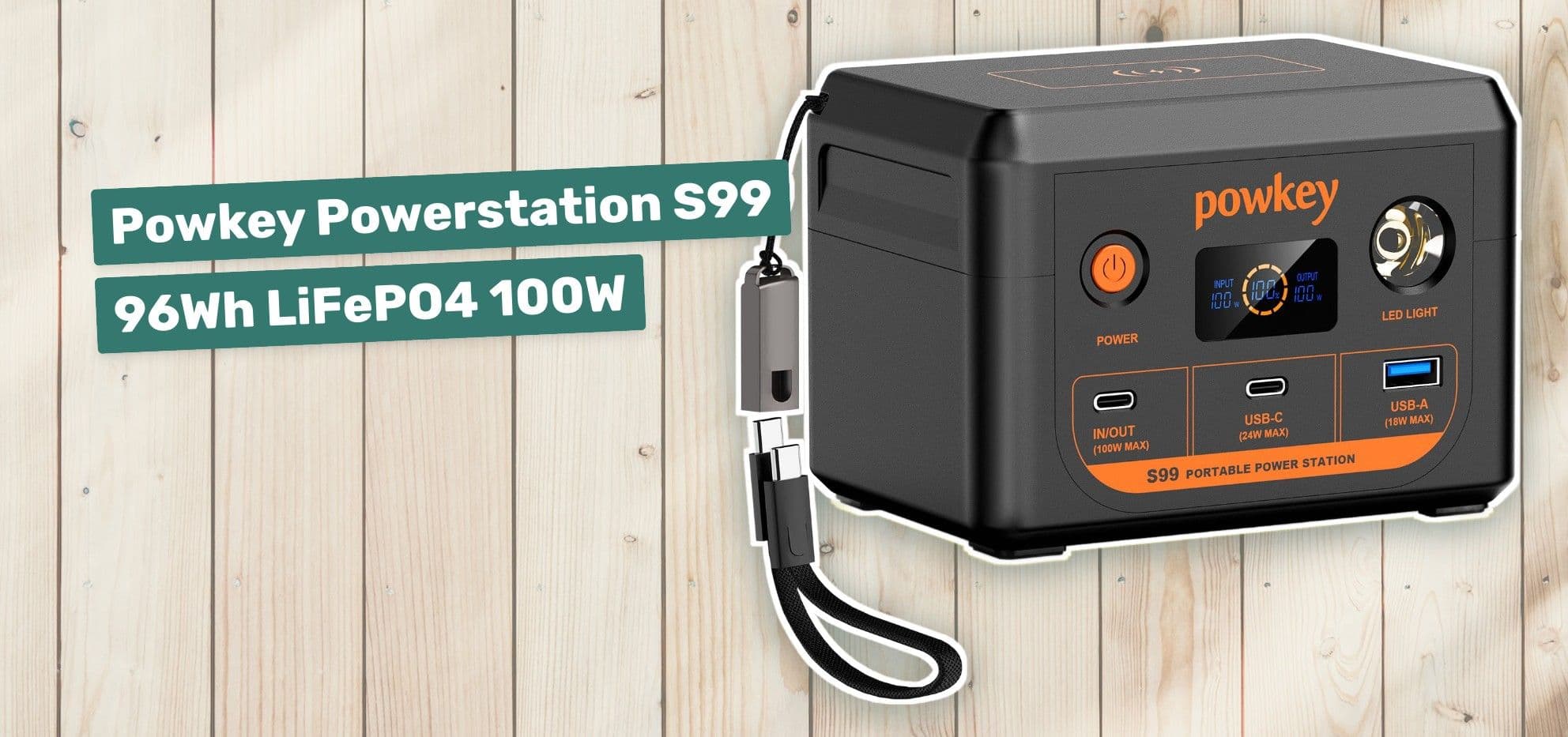 Powkey Powerstation S99 96Wh LiFePO4 100W