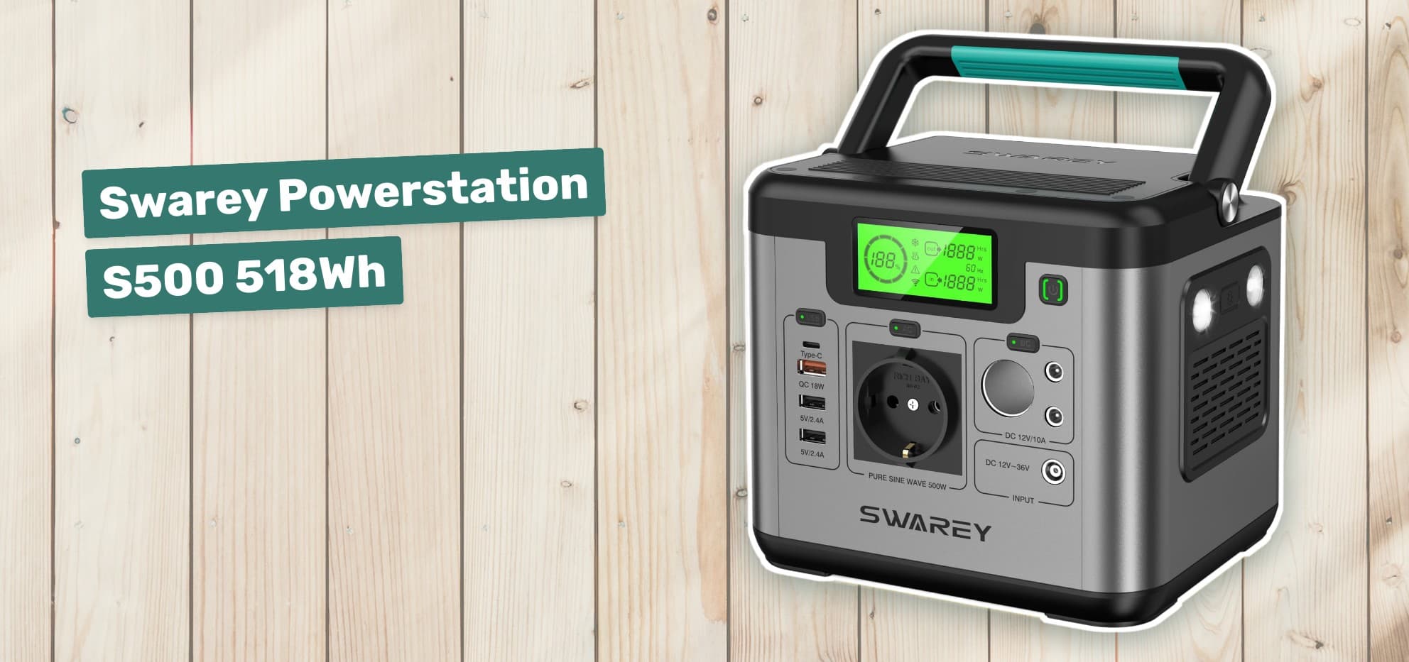 Swarey Powerstation S500 518Wh