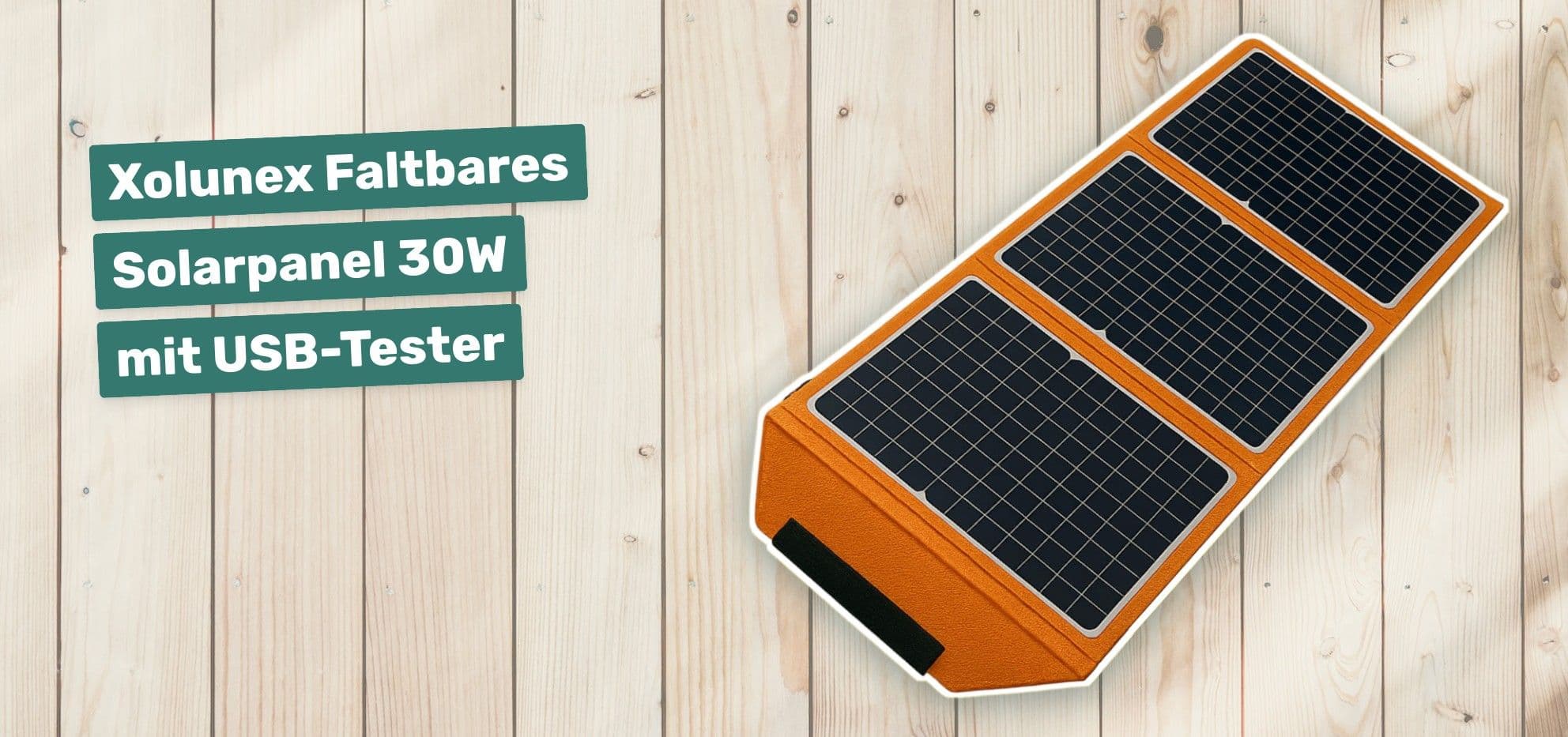 Xolunex Faltbares Solarpanel 30W mit USB-Tester