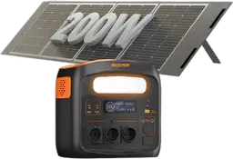 Necespow Tragbare Powerstation 1102Wh mit 200W Solarpanel