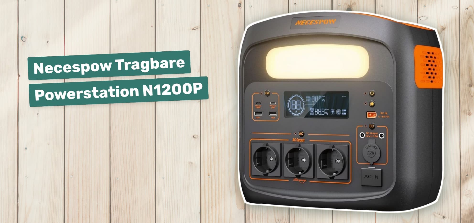Necespow Tragbare Powerstation N1200P