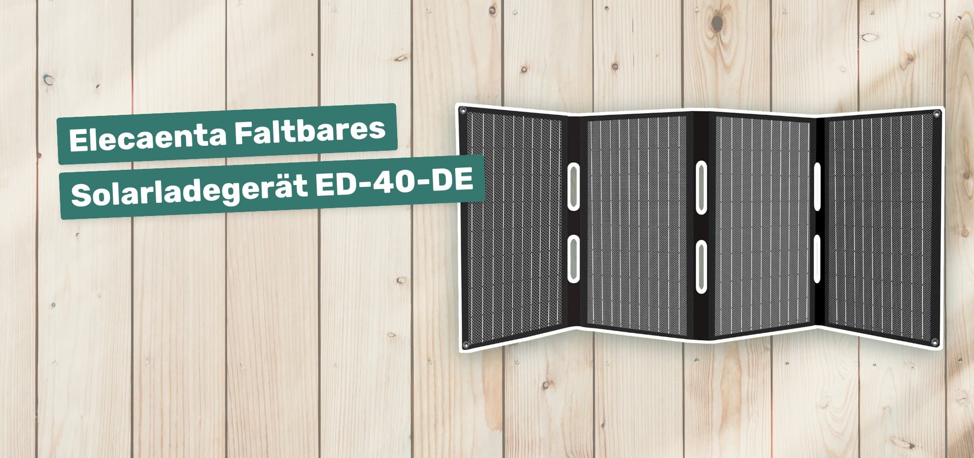 Elecaenta Faltbares Solarladegerät ED-40-DE
