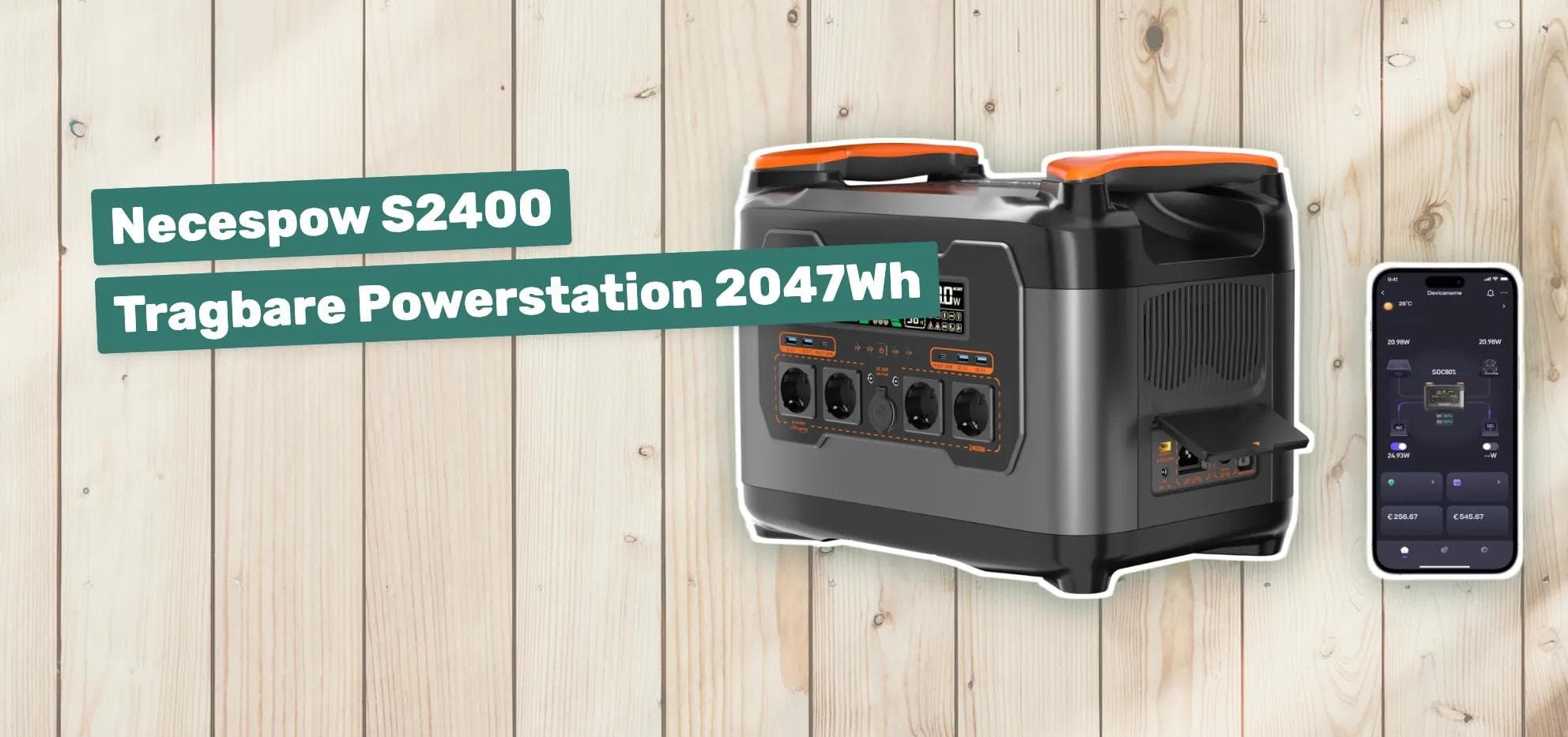 Necespow S2400 Tragbare Powerstation 2047Wh