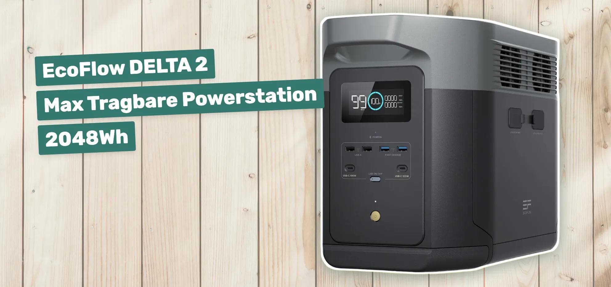 EcoFlow DELTA 2 Max Tragbare Powerstation 2048Wh