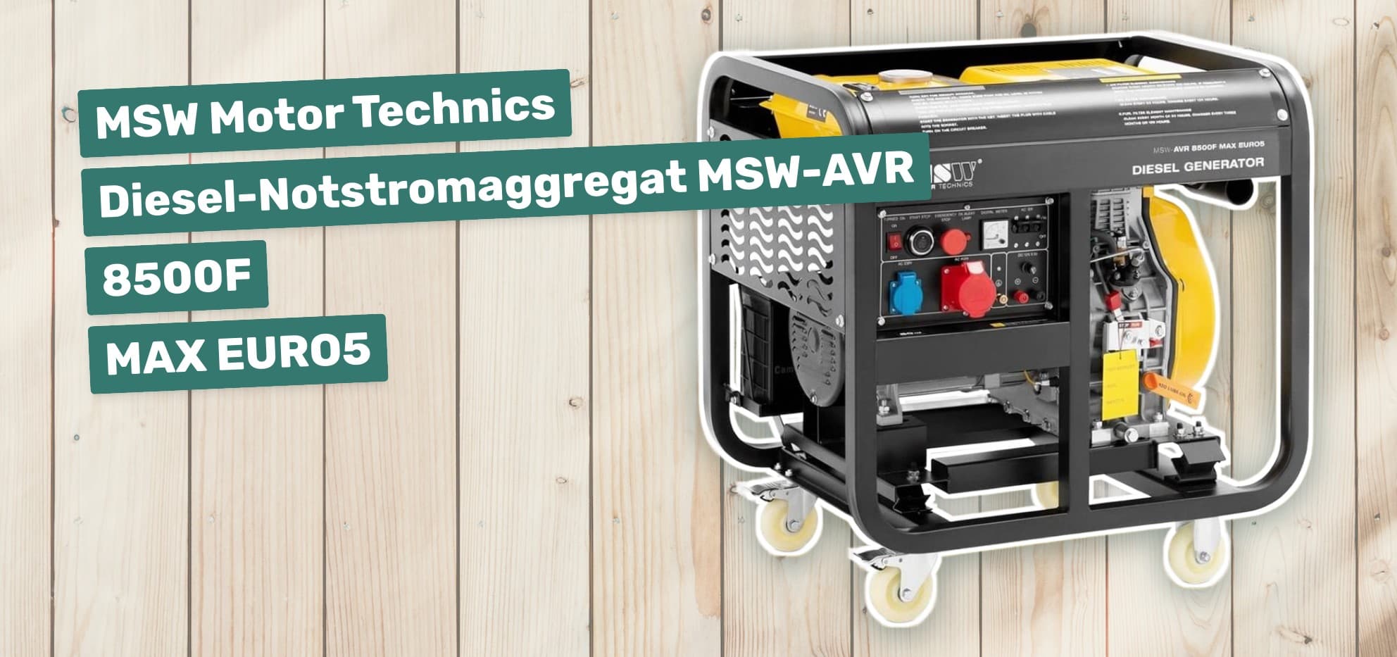 MSW Motor Technics Diesel-Notstromaggregat MSW-AVR 8500F MAX EURO5