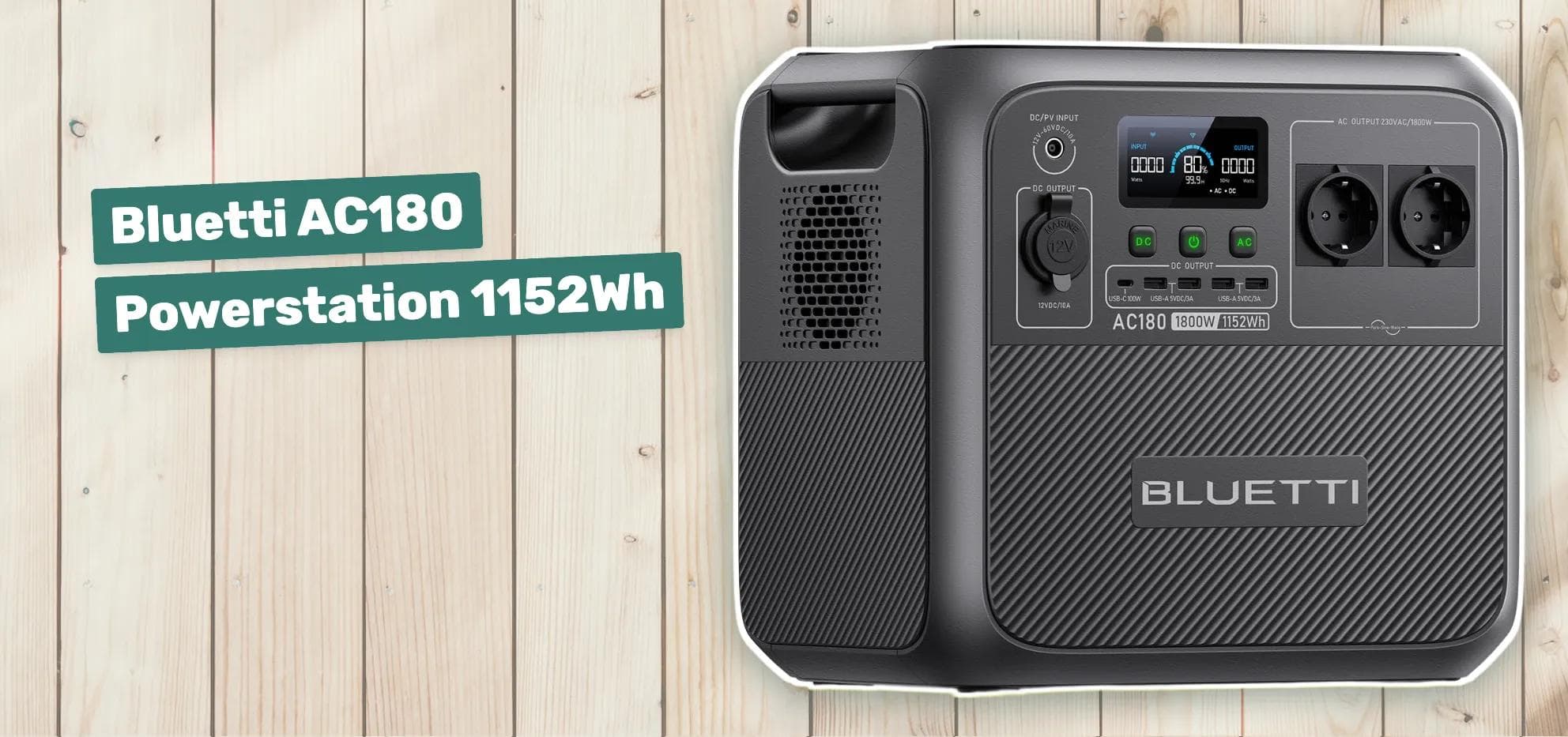 Bluetti AC180 Powerstation 1152Wh