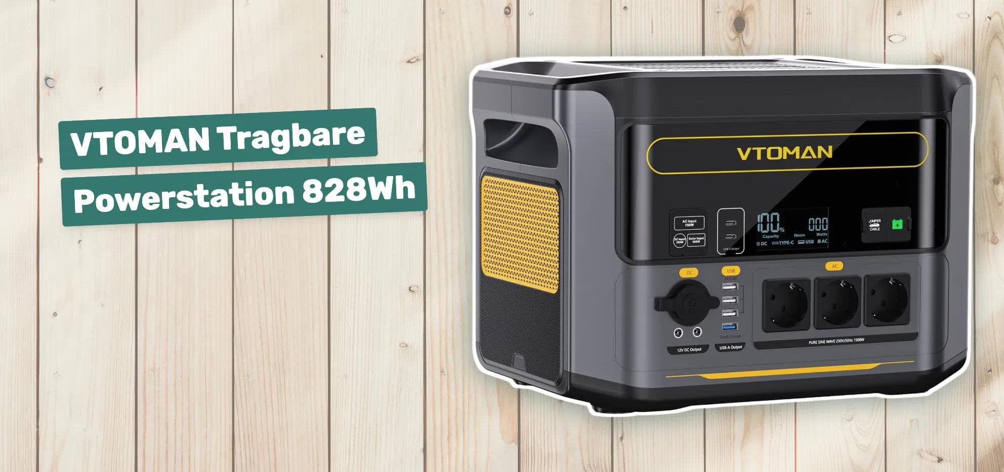 VTOMAN Tragbare Powerstation 828Wh