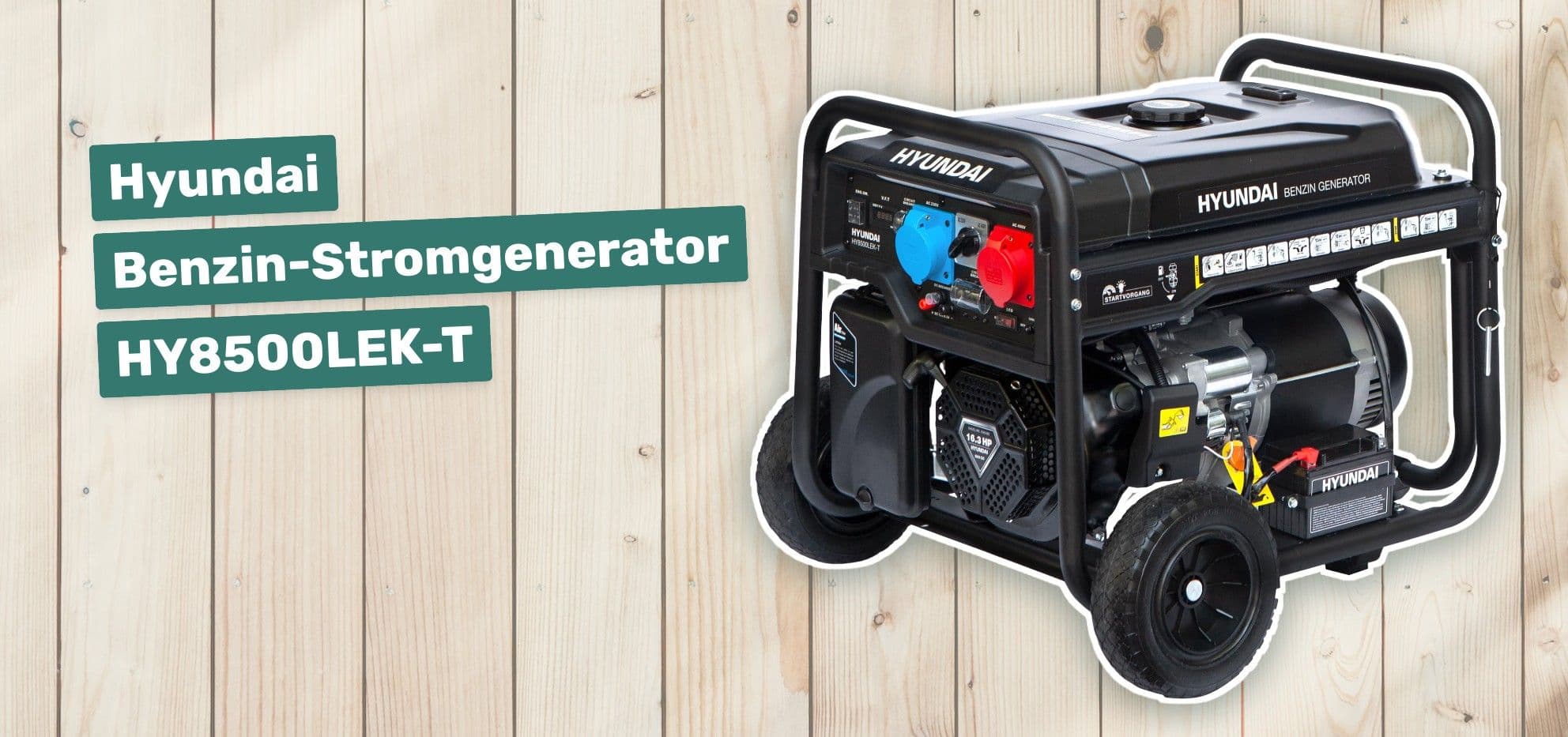 Hyundai Benzin-Stromgenerator HY8500LEK-T