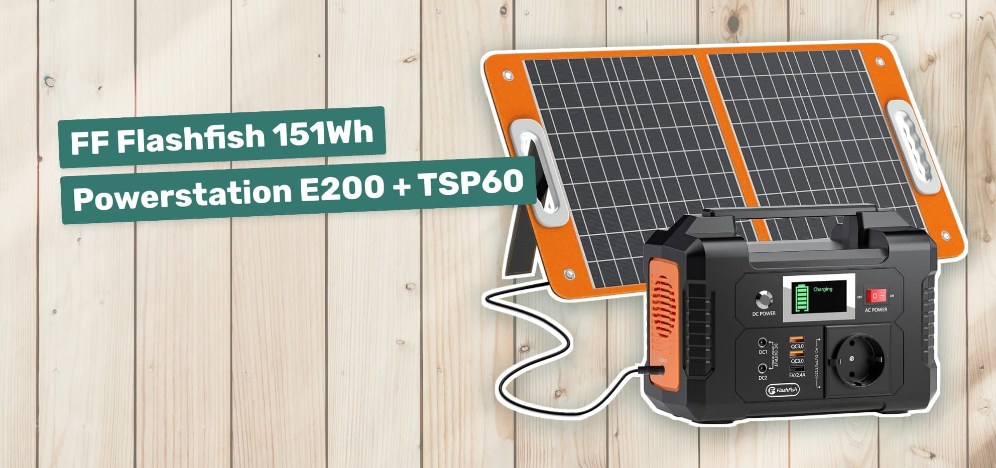 FF Flashfish 151Wh Powerstation E200 + TSP60