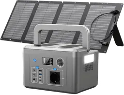 Powkey Powerstation E600-YT120 mit 120W-Solarpanel
