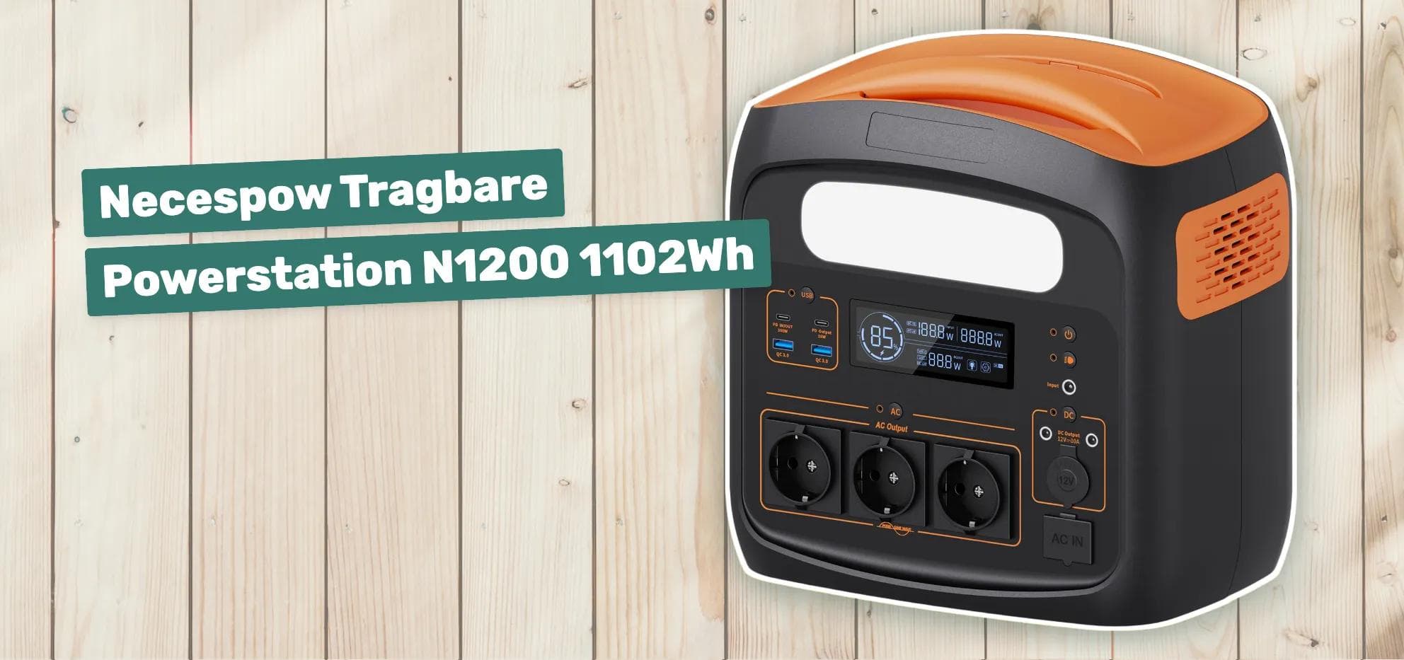 Necespow Tragbare Powerstation N1200 1102Wh