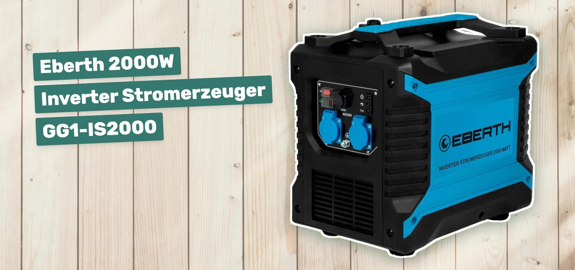 Eberth 2000W Inverter Stromerzeuger GG1-IS2000