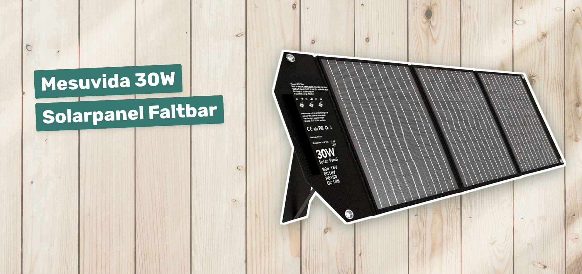 Mesuvida 30W Solarpanel Faltbar