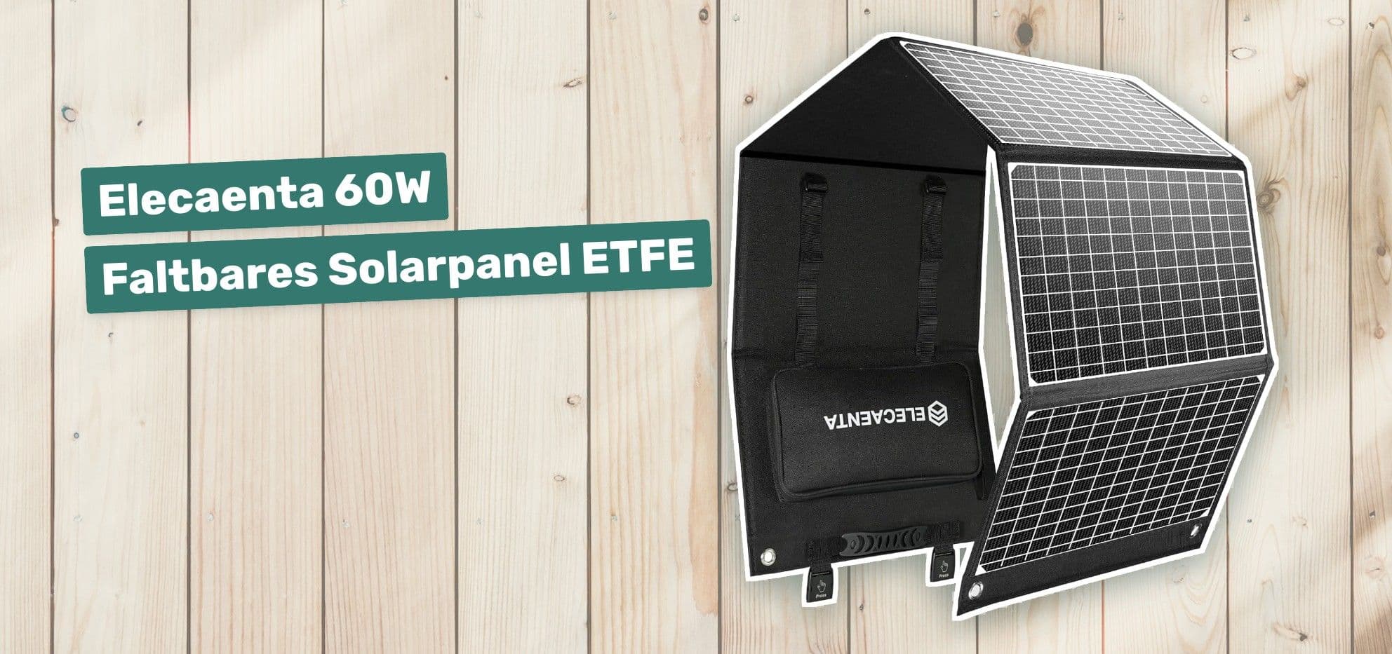 Elecaenta 60W Faltbares Solarpanel ETFE