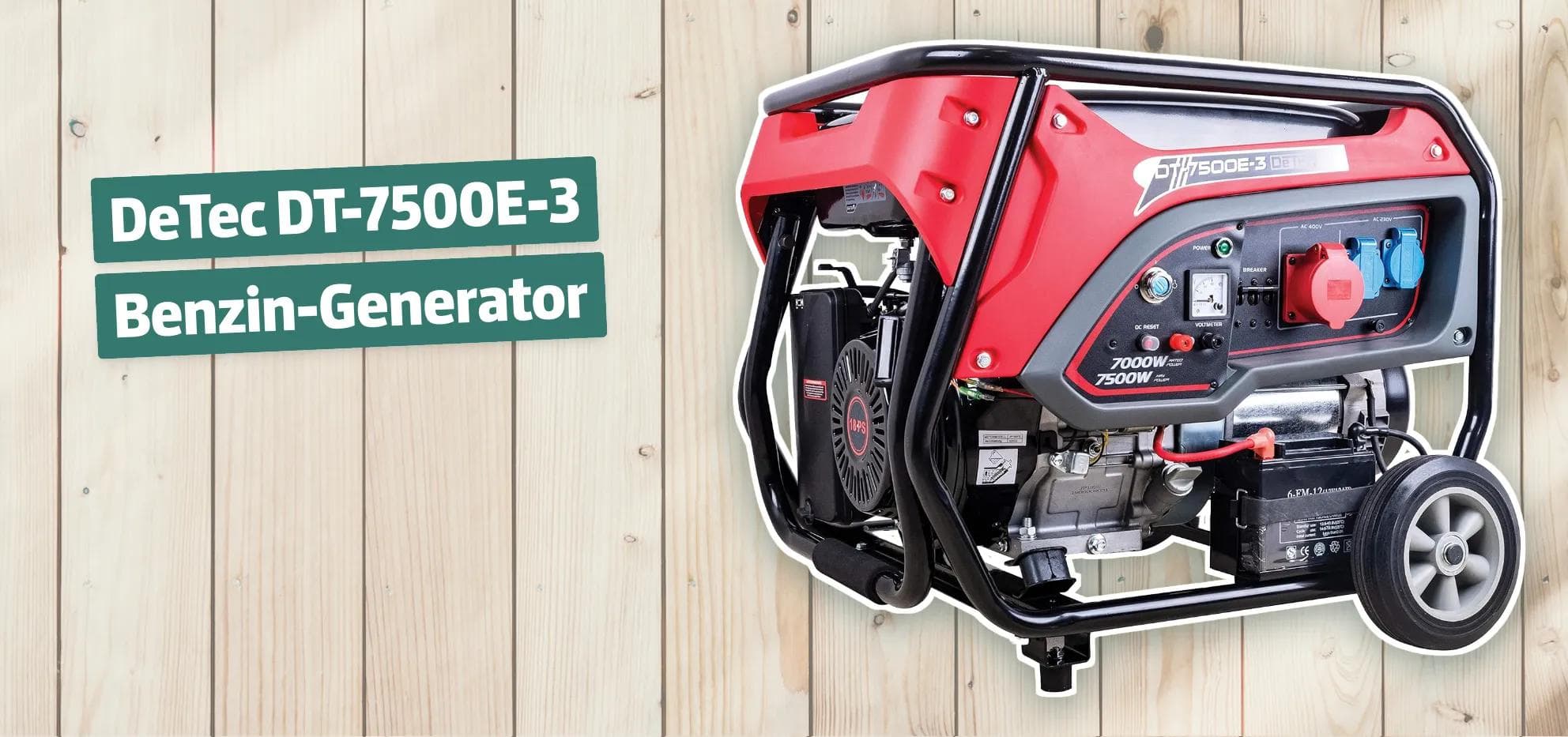 DeTec DT-7500E-3 Benzin-Generator