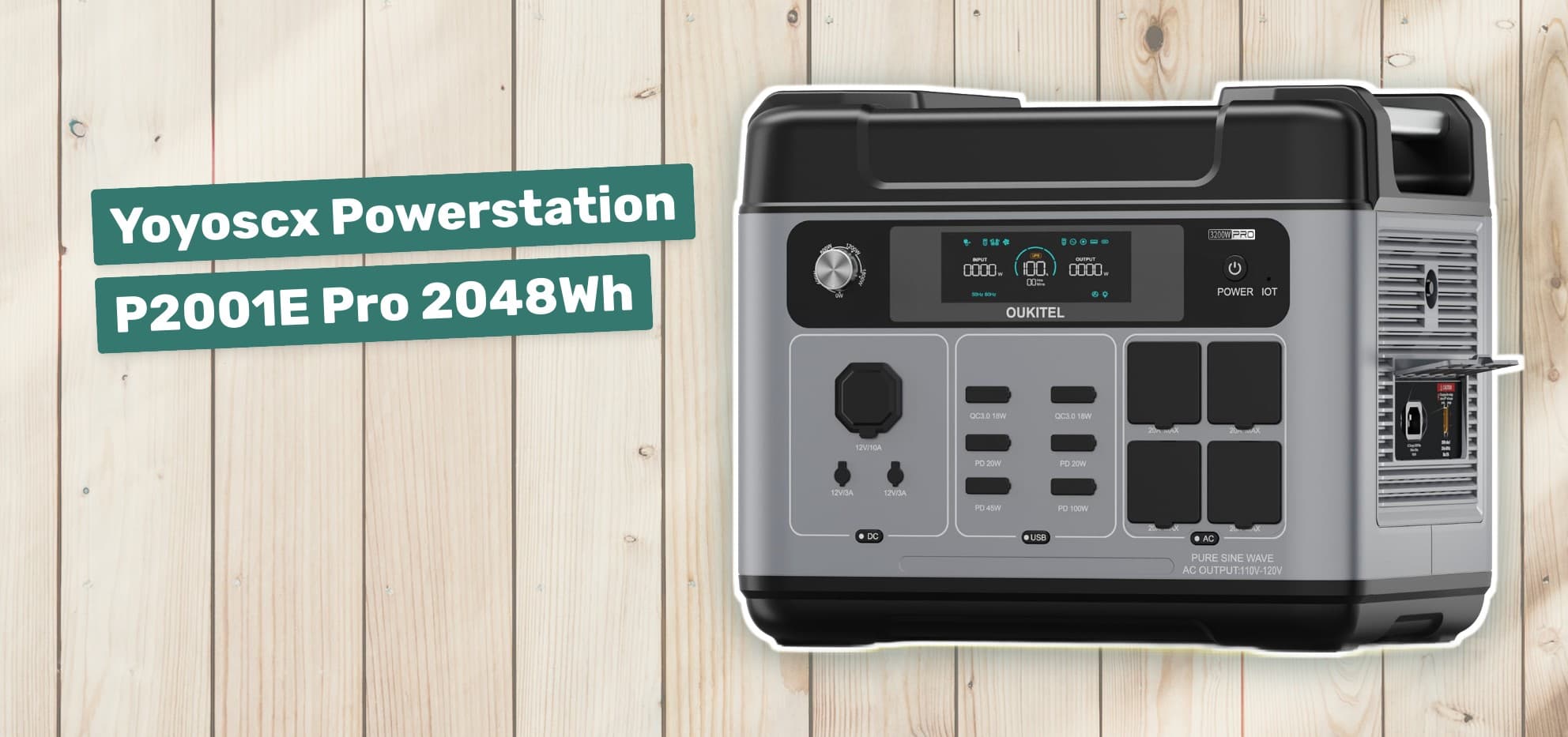 Yoyoscx Powerstation P2001E Pro 2048Wh
