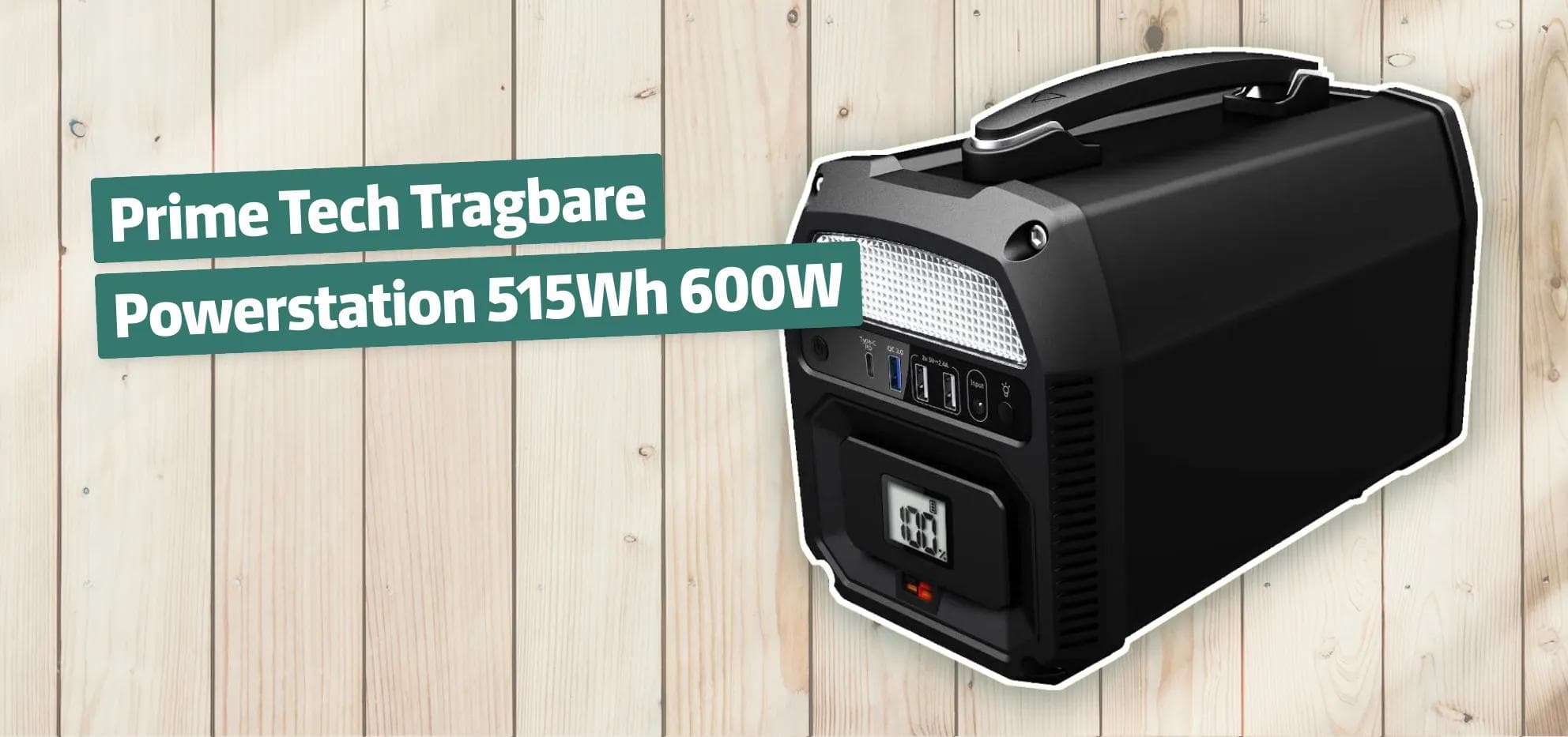 Prime Tech Tragbare Powerstation 515Wh 600W