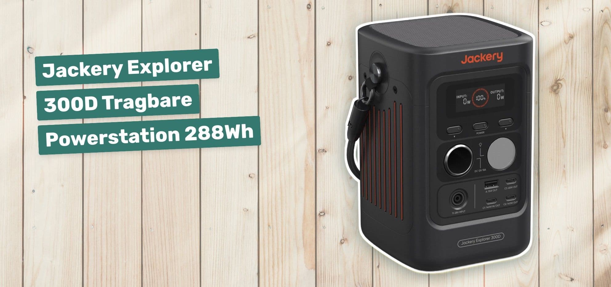 Jackery Explorer 300D Tragbare Powerstation 288Wh