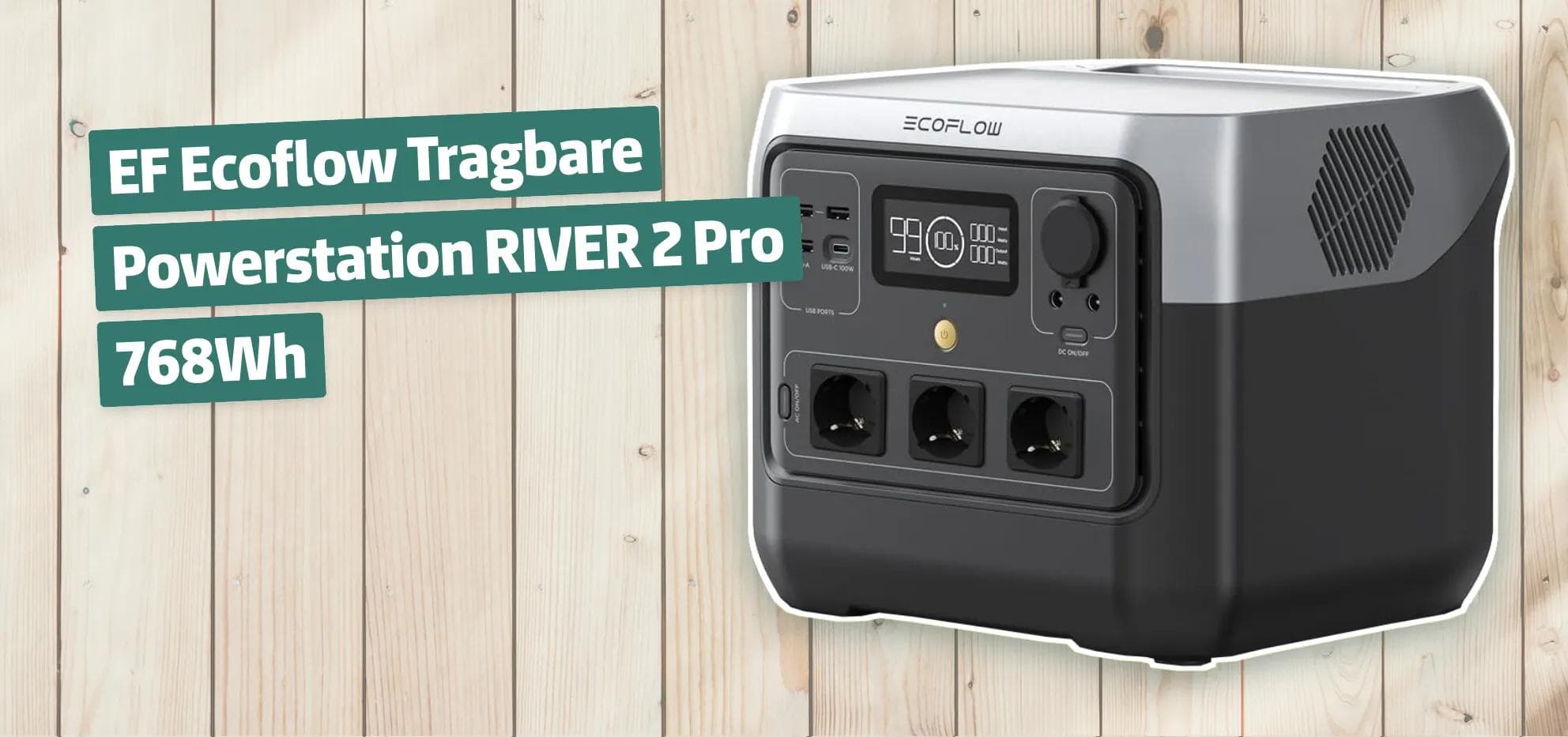 EF Ecoflow Tragbare Powerstation RIVER 2 Pro 768Wh