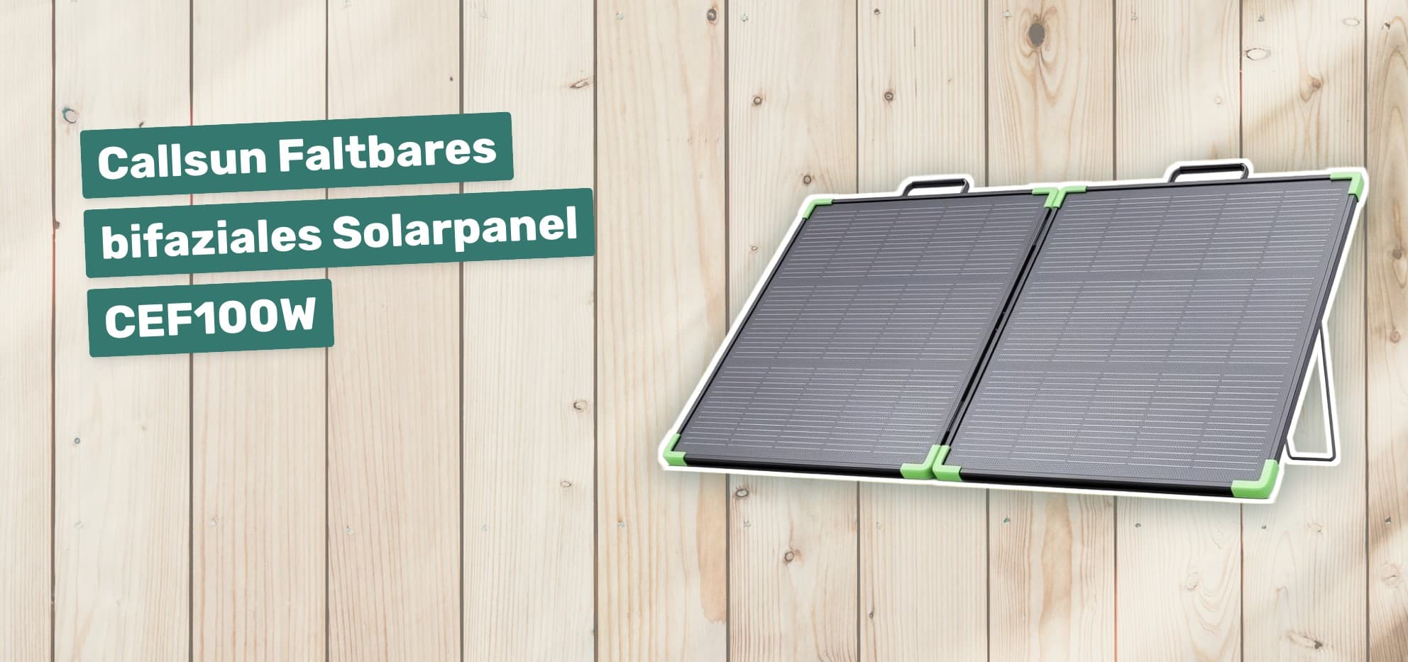 Callsun Faltbares bifaziales Solarpanel CEF100W