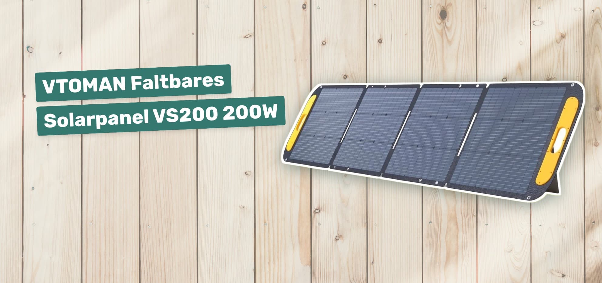 VTOMAN Faltbares Solarpanel VS200 200W