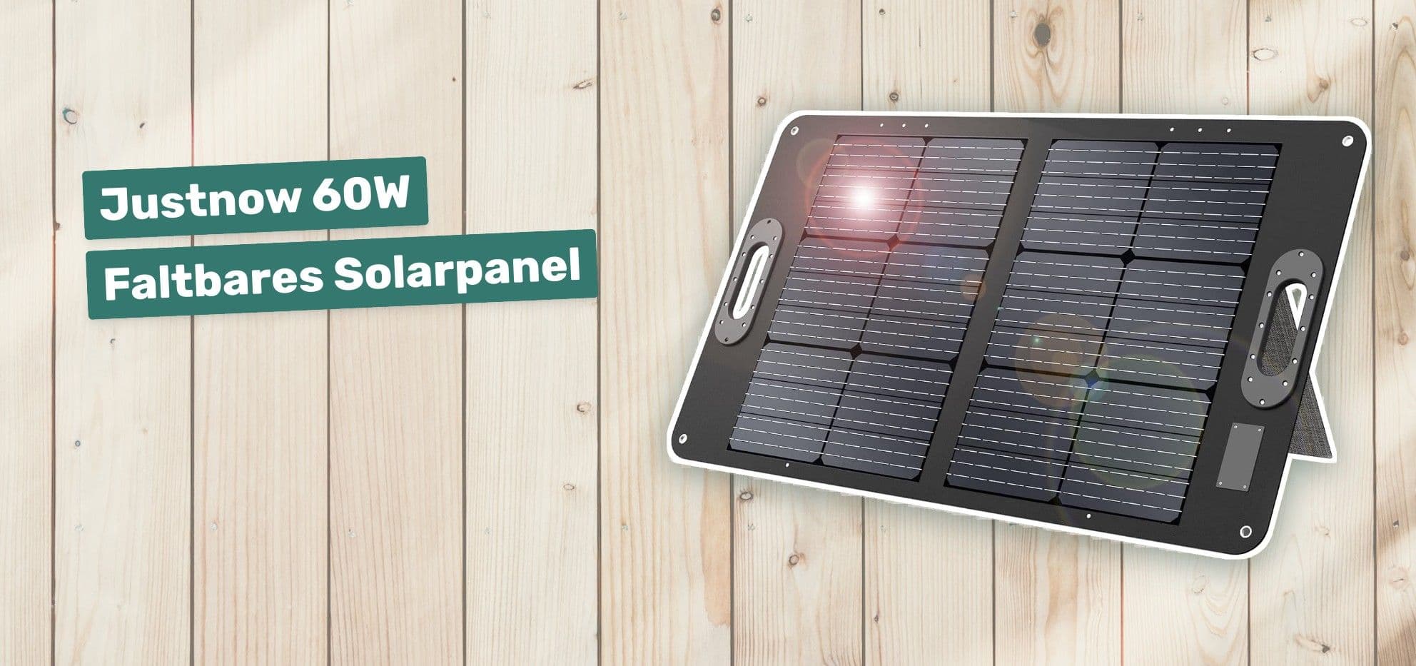 Justnow 60W Faltbares Solarpanel