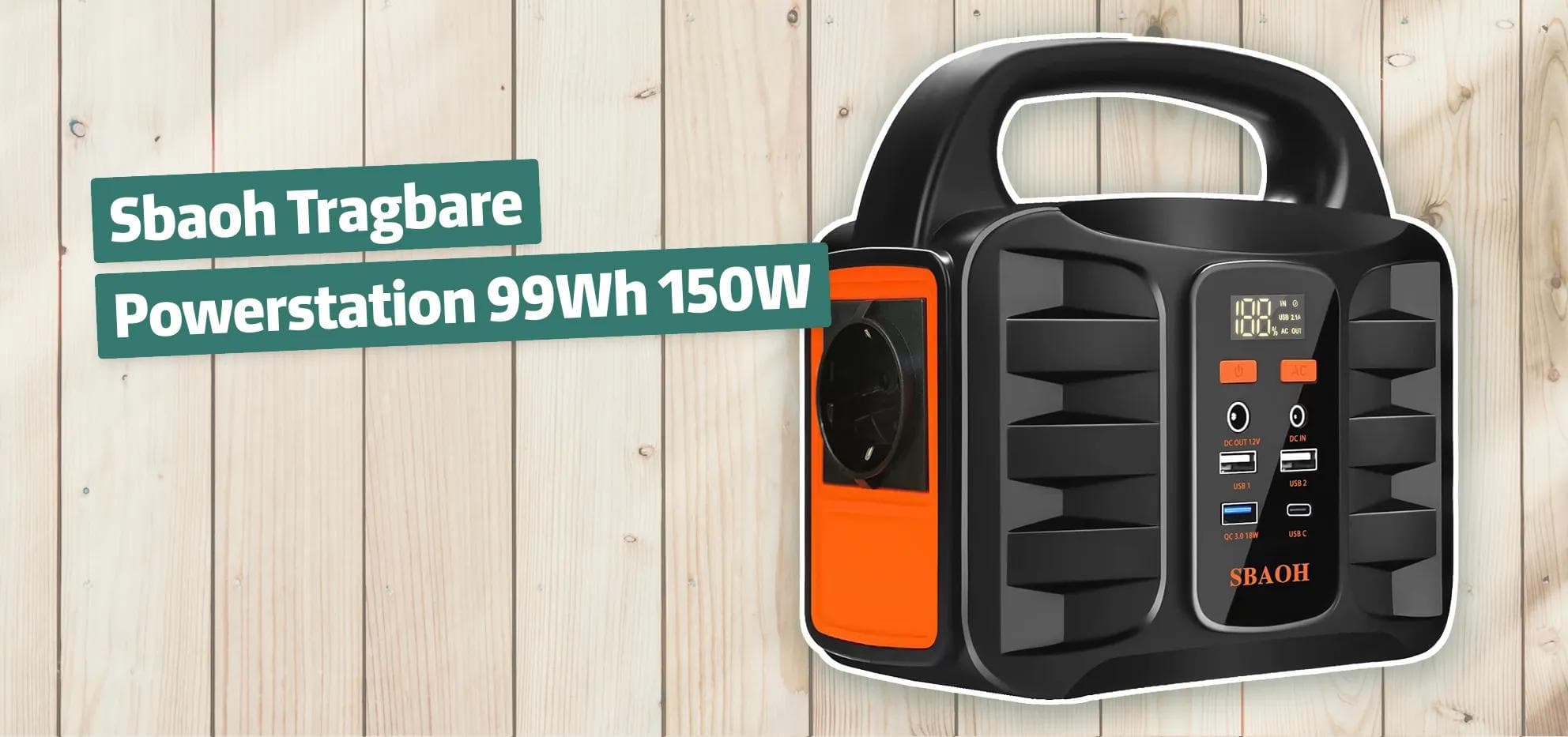 Sbaoh Tragbare Powerstation 99Wh 150W