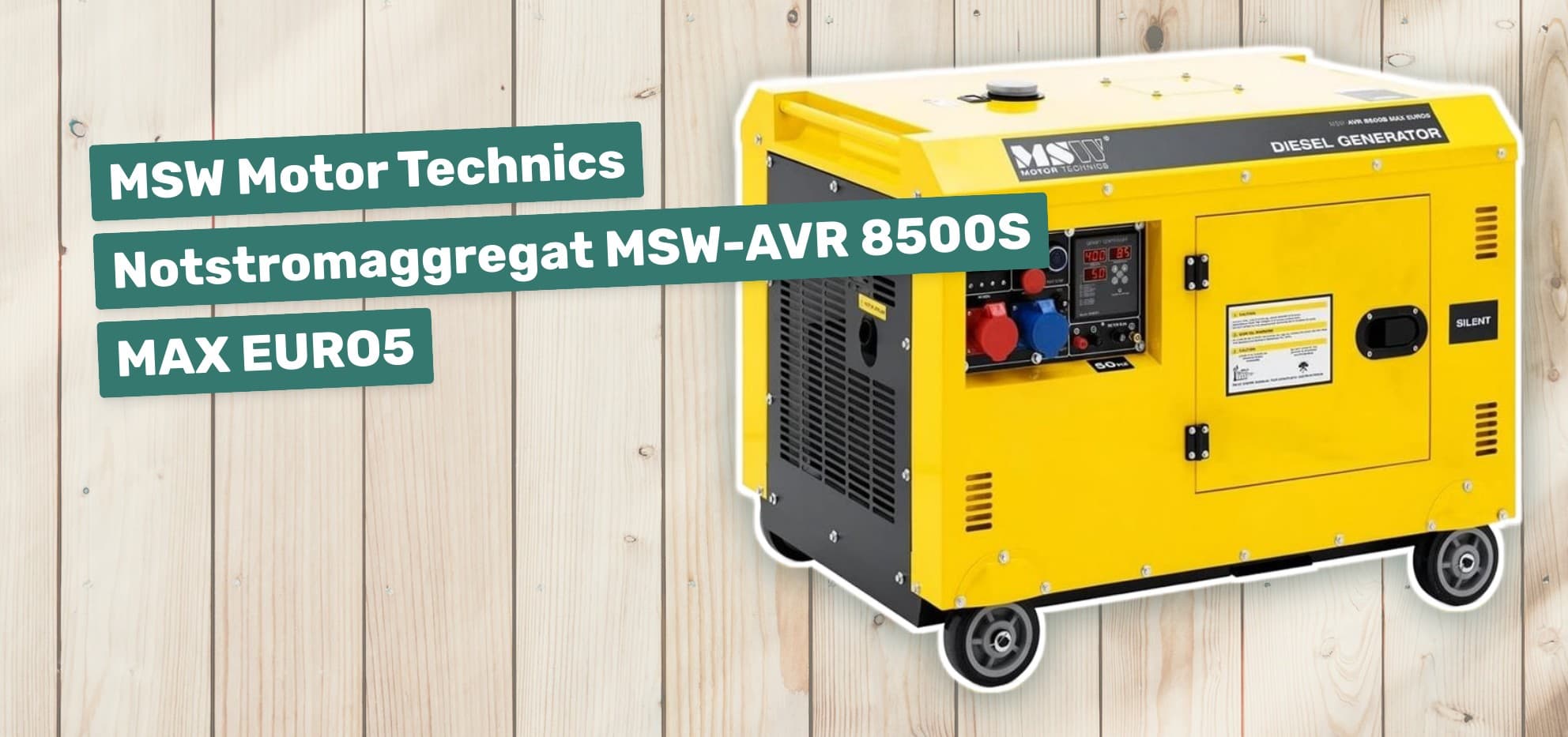 MSW Motor Technics Notstromaggregat MSW-AVR 8500S MAX EURO5
