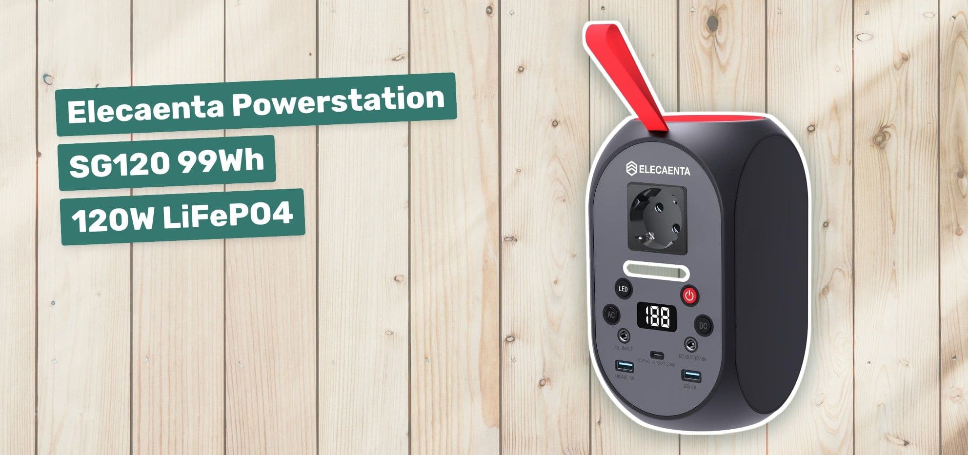 Elecaenta Powerstation SG120 99Wh 120W LiFePO4