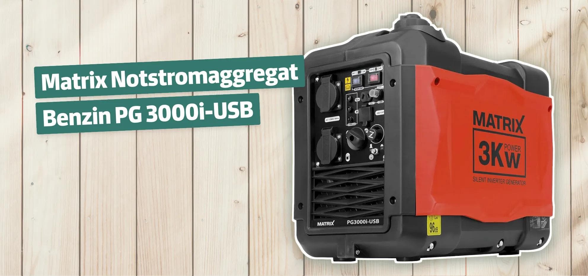 Matrix Notstromaggregat Benzin PG 3000i-USB